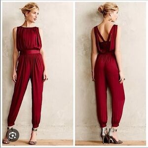 Nomad Deep Red Sleeveless Jumpsuit